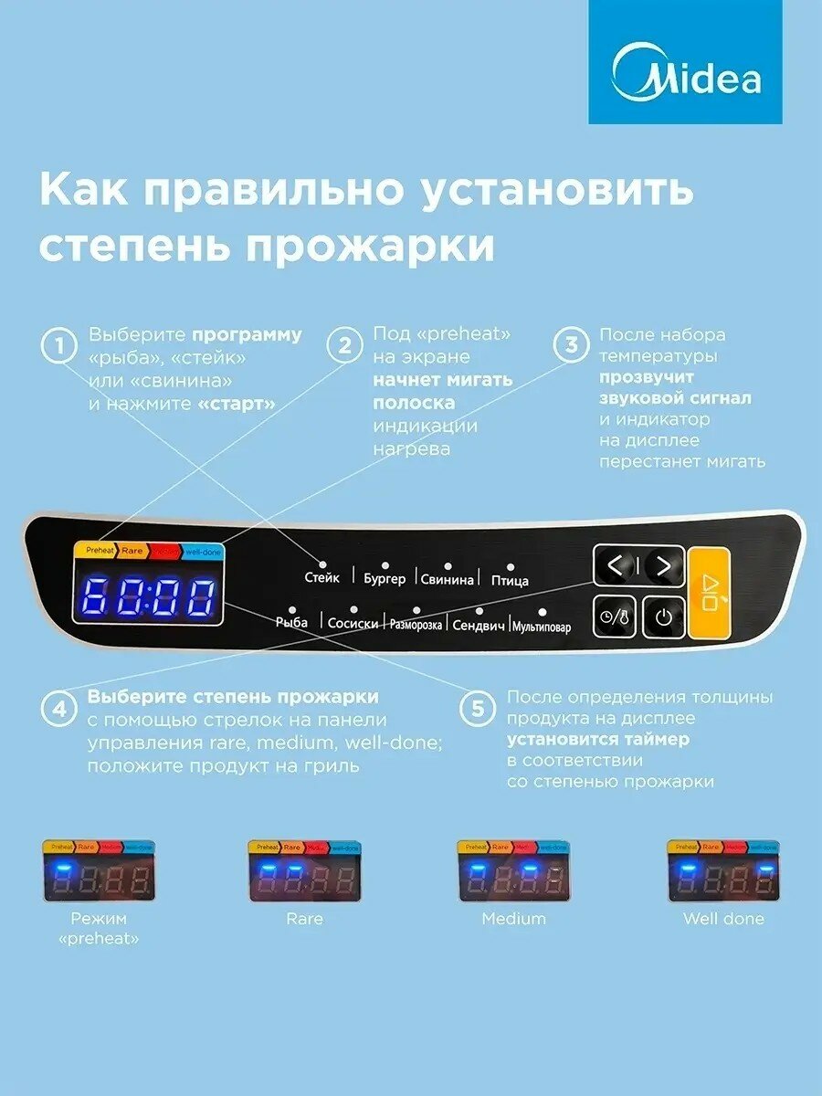 Электрогриль Midea - фото №5