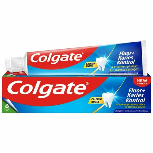 Зубная паста Colgate Фтор+ с Кальцием 50 мл (из Финляндии) зубная паста lacalut fluor 75 мл