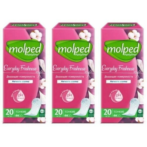 Molped Прокладки ежедневные Daily Care, 20 шт, 3 уп