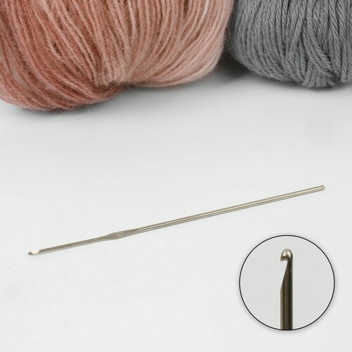Крючок для вязания, d = 1,6 мм, 13,7 см