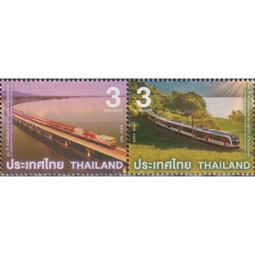 Почтовые марки Таиланд 2021г. 90 лет дипломатическим отношениям между Таиландом и Швейцарией Мосты, Поезда MNH марка мосты москвы 1980 г сцепка