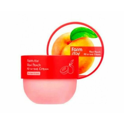 FARMSTAY, Крем многофункциональный с экстрактом персика Real Peach All-in-one Cream, 300ml