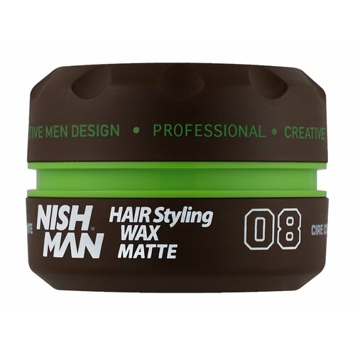 NISHMAN Воск для волос Aqua Hair Styling Wax (Аромат Черная Ваниль), 100 мл, 08 Матовый Эффект