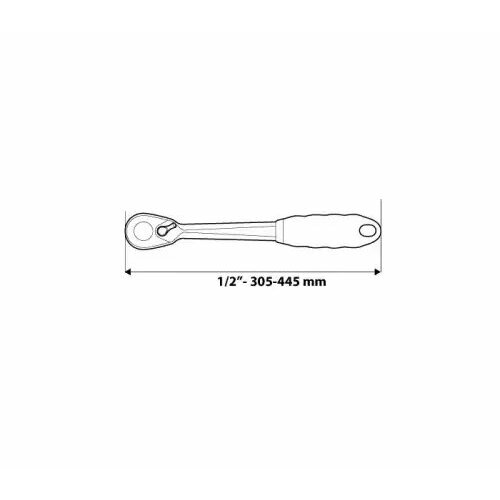 Трещотка телескопическая 1 2 305 445 мм 72з храповик CrMo 3080₽