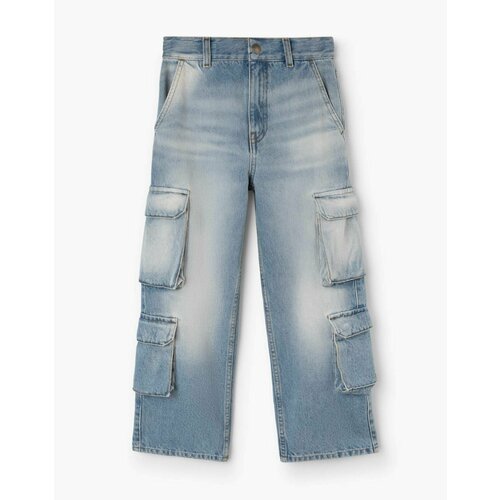 Джинсы Gloria Jeans, размер 9-10л/140 (34), голубой