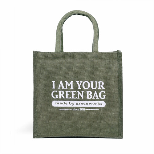 Сумка шоппер Джутовая сумка I am your green bag, сумка шоппер,сумка для покупок, хаки РВ-1538, хаки эко авоська шоппер