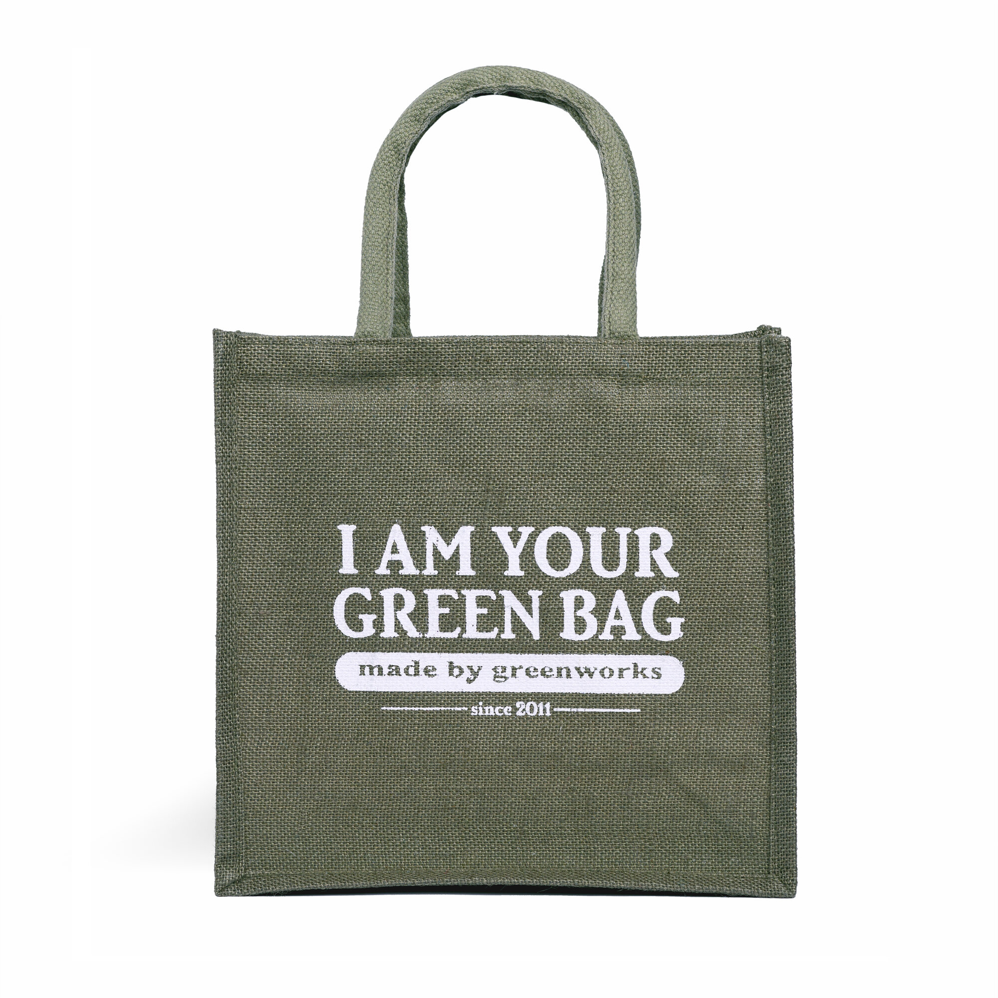 Сумка шоппер  Джутовая сумка "I am your green bag", сумка шоппер,сумка для покупок, хаки