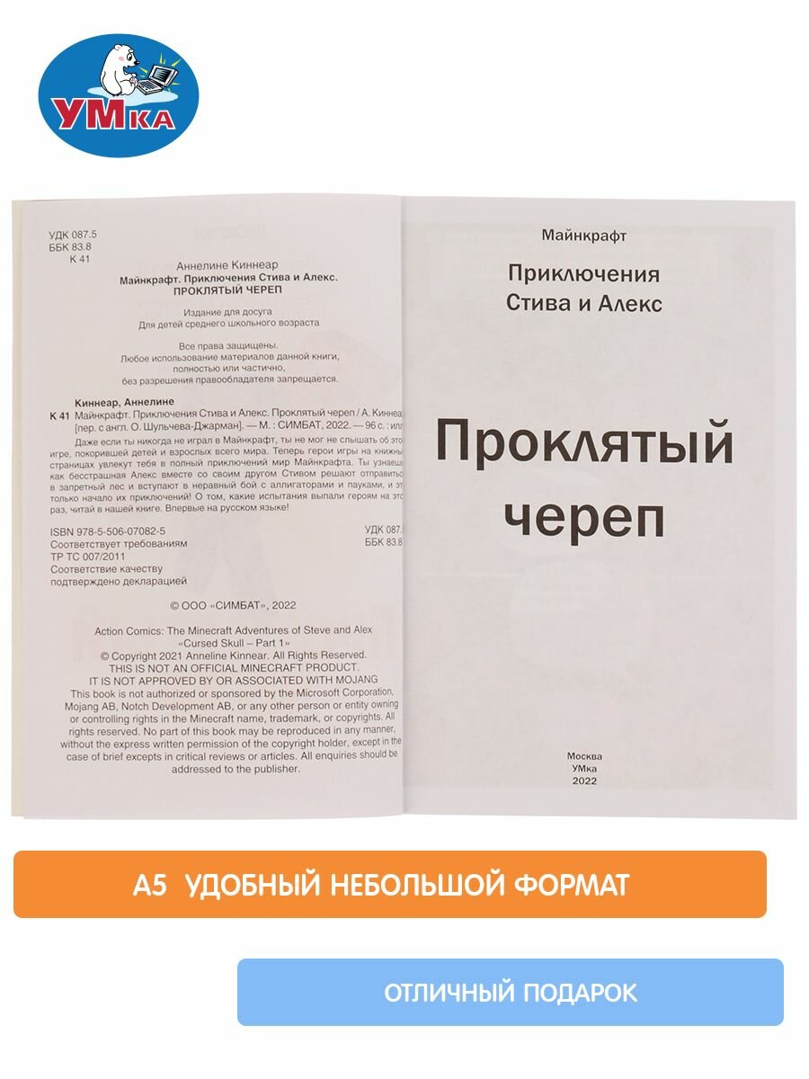 Книга Приключения Стива и Алекс Проклятый череп Майнкрафт Аннелине Киннеар - фото №18