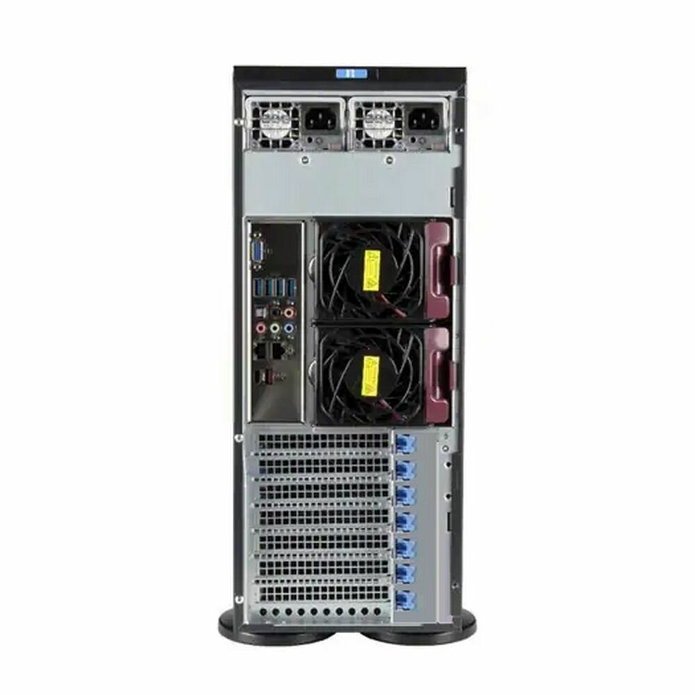 Шасси серверное NEW Supermicro Super Workstation 4U Tower 740A-T no CPU(2)Scalable/TDP 270W/ no DIMM(16)/SATARAID HDD(8)LFF/3x5,25/2x1GbE/6xFHHL,M2/1200W (SYS-740A-T) - фото №5