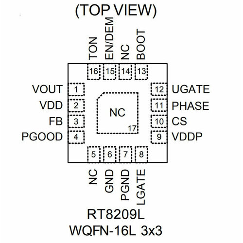 Микросхема RT8209LGQW JX=