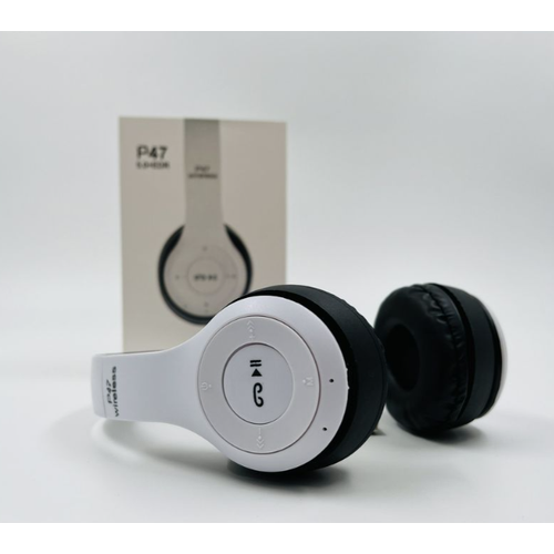 Bluetooth наушники P47 Wireless цвет белый наушники беспроводные полноразмерные wireless stn13hd микрофон aux bluetooth mp3 плеер fm радио аккумулятор 300 mah складные стерео черные