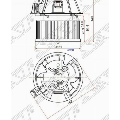 Мотор отопителя салона RENAULT LOGAN 05-/DUSTER 10-/SANDERO 08-/LADA LARGUS 12-/NISSAN NOTE 11-W A/C