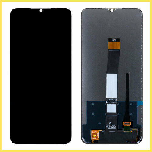Дисплей (экран) для Xiaomi Redmi 10C в сборе с тачскрином Черный - Premium