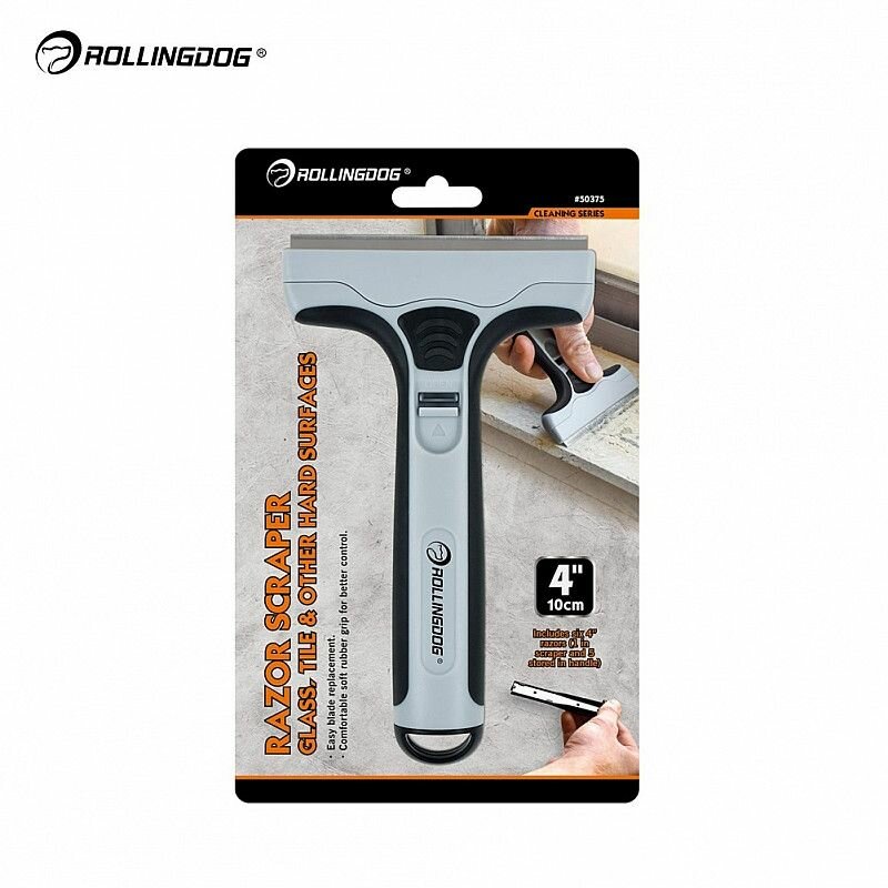 фото Скребок с 5 сменными лезвиями Rollingdog 4"(100мм), Rollingdog серия Professional, арт.50375