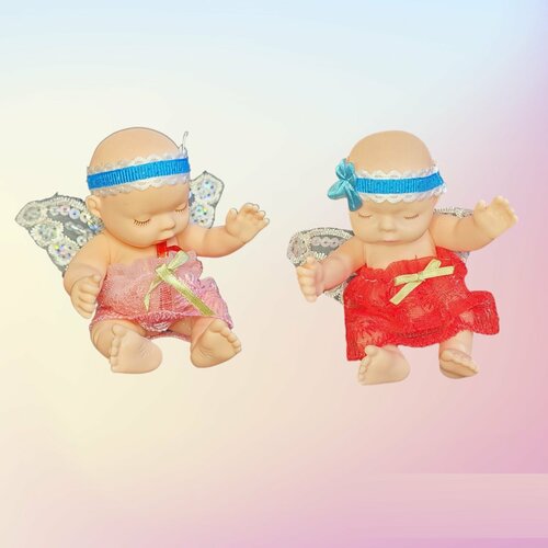 Резиновый пупс в шаре Baby Ardana спящий Купидон ангелочек с крылышками спящий пупс ангелочек с медвежонком в прозрачном шаре mini reborn