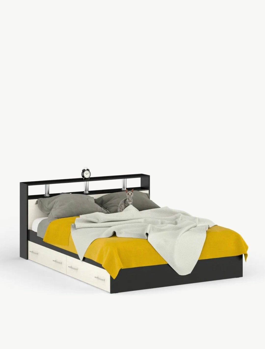 Кровать двуспальная с ящиками 160х200