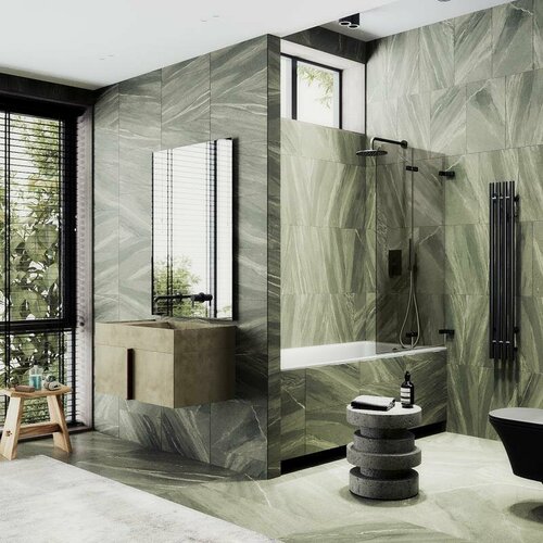 Maybah Glass Шторка для ванны складная 2 секции 1400*515 Стекло 6 мм Бронза MGV-573-6 MaybahGlass