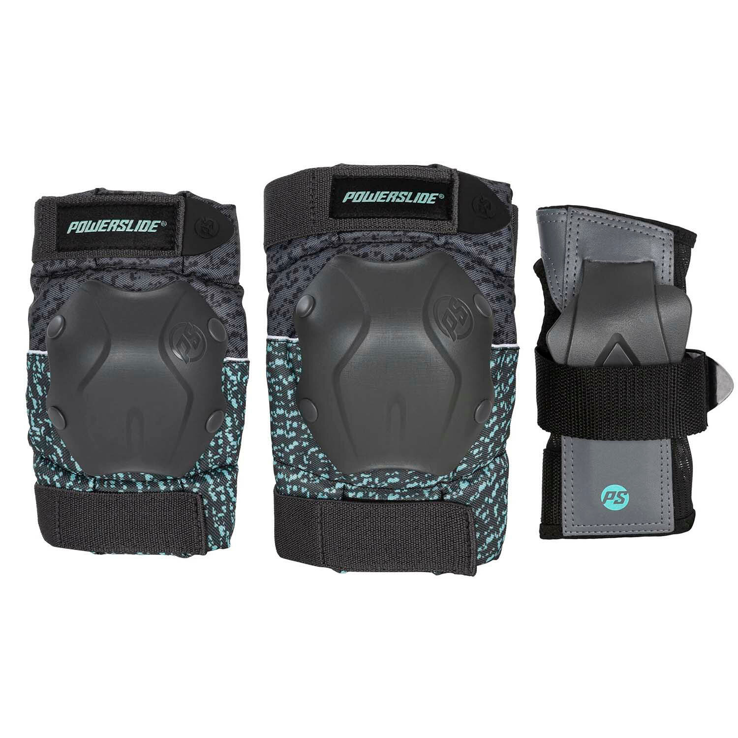 Комплект защиты для роликов Powerslide Standard Set Grey/Teal (US: M)