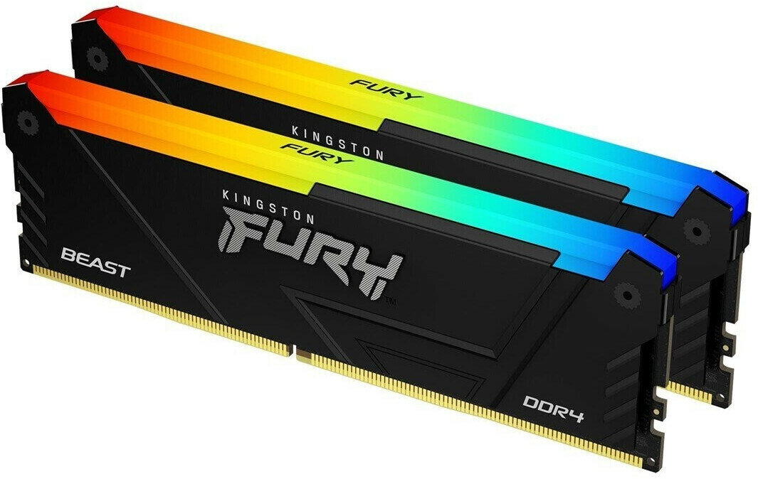 Оперативная память 32Gb DDR4 3733MHz Kingston Fury Beast RGB (KF437C19BB12AK2/32) (2x16Gb KIT)