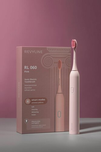 Изображение товара Звуковая электрическая зубная щетка Revyline RL 060, розового цвета
