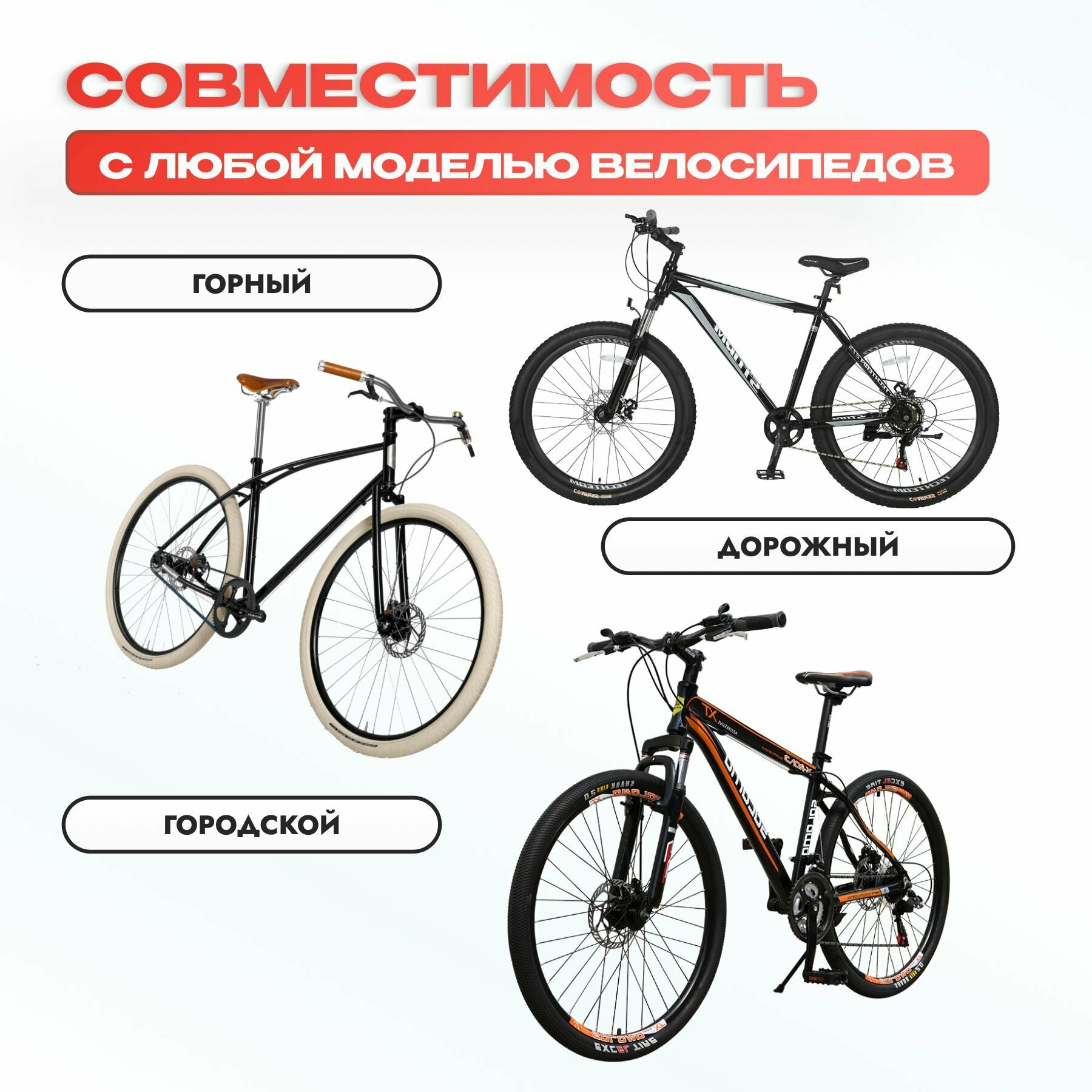 Сиденье дышащее велосипедное с ударопоглощающим эластомером /широкое 190х240мм. — фото 1