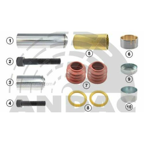 ANDAC 081010194 0810 10194_рк диcк тормоза12мрнапр11464 втулка мет H20 винты8570 пыльн крSN7SK7 Scania SAF 3561₽