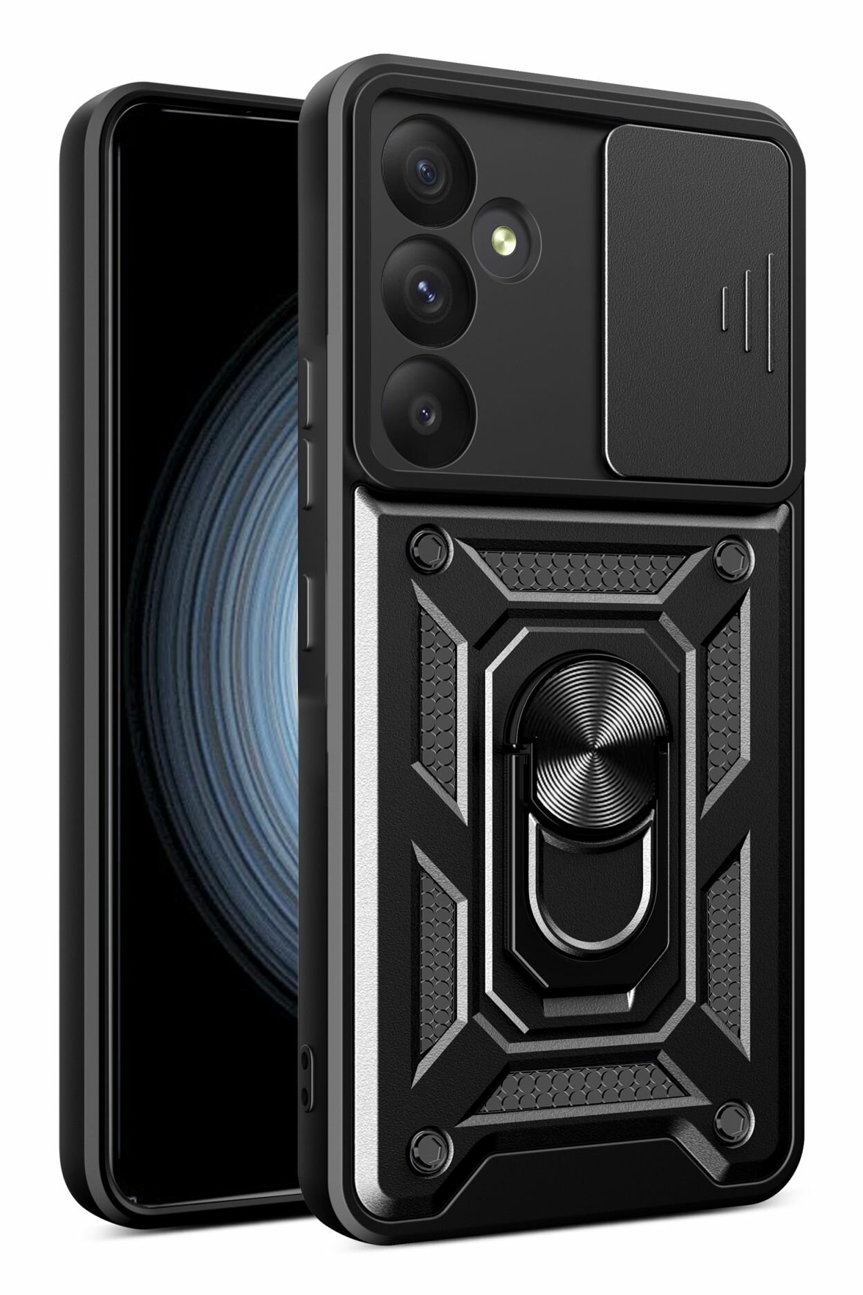 Чехол противоударный armors для Samsung A55 5G / Самсунг А55 5G с защитой камеры (Черный)