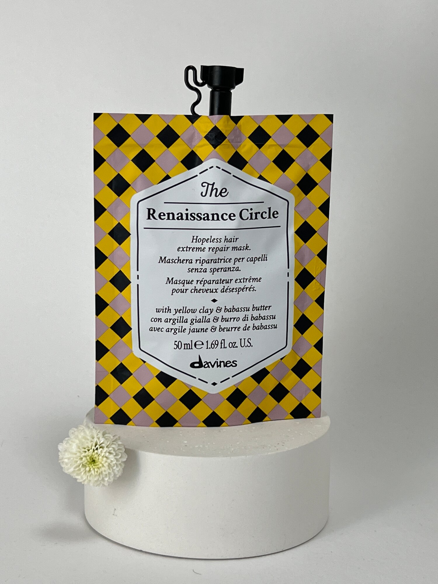 Davines The Renaissance Circle Маска-восстановление для сильно поврежденных волос, 50 г, 50 мл, дой-пак