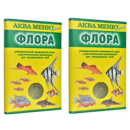 Ежедневный корм Аква Меню Флора для рыб с растительными добавками, 30 гр, 2 шт аква меню флора 2 155440 2 шт