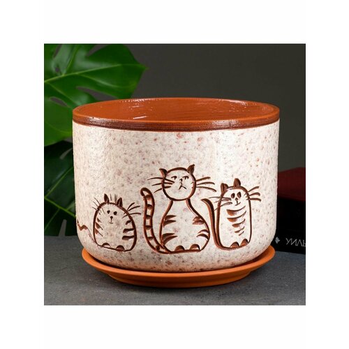 Горшки для цветов авиор коричневый 1238₽