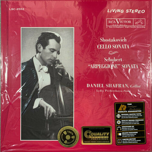 Виниловая пластинка Daniel Shafran / Shostakovich: Cello Sonata/ Schubert: 'Arpeggione Sonata (Limited) (1LP)