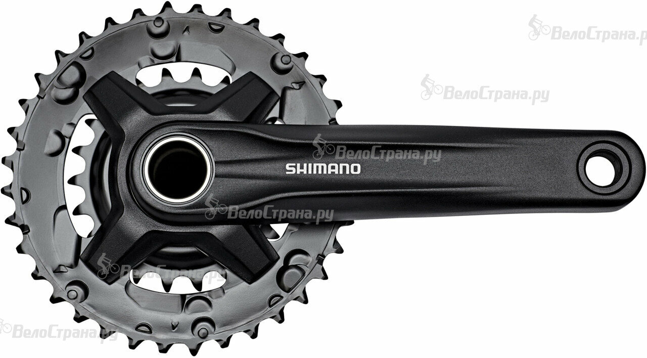 Система шатунов Shimano, MT210-2, 170 мм, 36/22T, инт. вал для 9ск. Черный