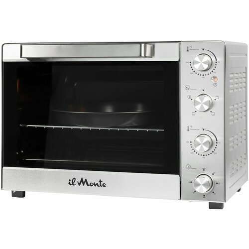 Мини печь электрическая Духовка электрическая настольная 60 л Независимая регулировка температуры Верхнего и Нижнего ТЭНов Бесшумная Конвекция 4 режима Автоотключение по таймеру Термостат 70-250 С Подсветка il Monte EO-6011 1886900₽