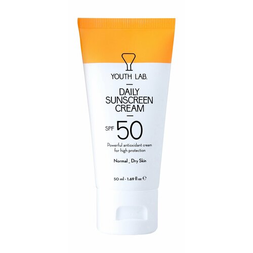 YOUTH LAB Daily Sunscreen Cream SPF 50 Крем солнцезащитный для нормальной и сухой кожи лица SPF 50 50 мл 2431₽