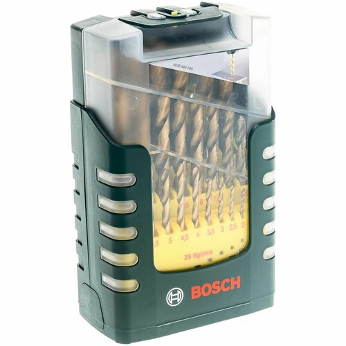 Bosch Акц набор сверл HSS-TiN 25 шт 2607017154 10999₽