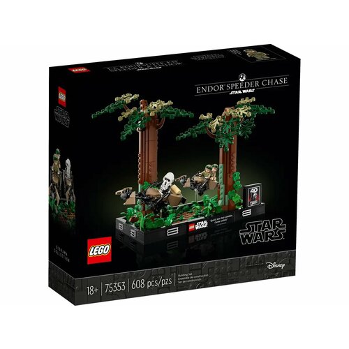 конструктор lego star wars 75352 диорама тронный зал императора Конструктор Lego Star Wars Диорама «Погоня на Эндоре» 75353