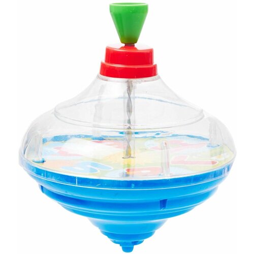 Юла для малышей Весёлые цифры и буквы прозрачная детская развивающая игрушка-волчок гироскоп микс 485₽