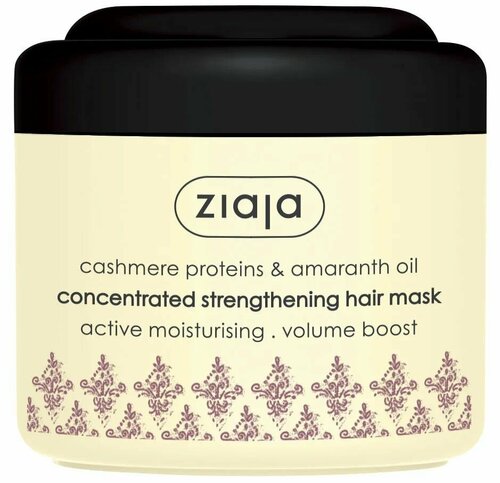Ziaja Маска для волос укрепляющая концентрированная с протеинами кашемира и маслом амаранта, 200 мл