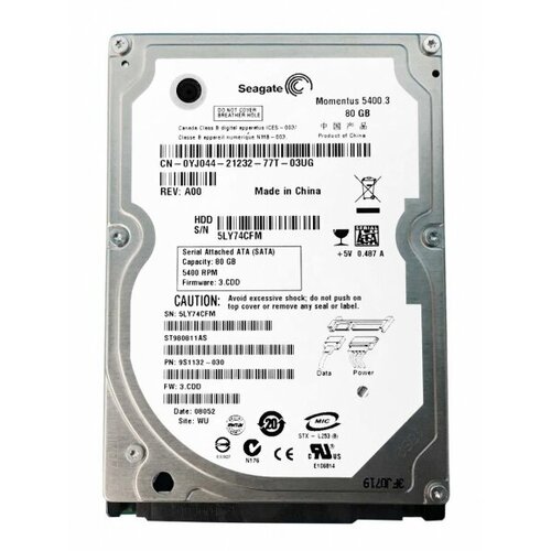 Жесткий диск Seagate ST980811AS 80Gb 5400 SATA 2,5