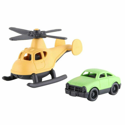 Игровой набор Машинка и вертолет ЗелёныйЖёлтый 719₽