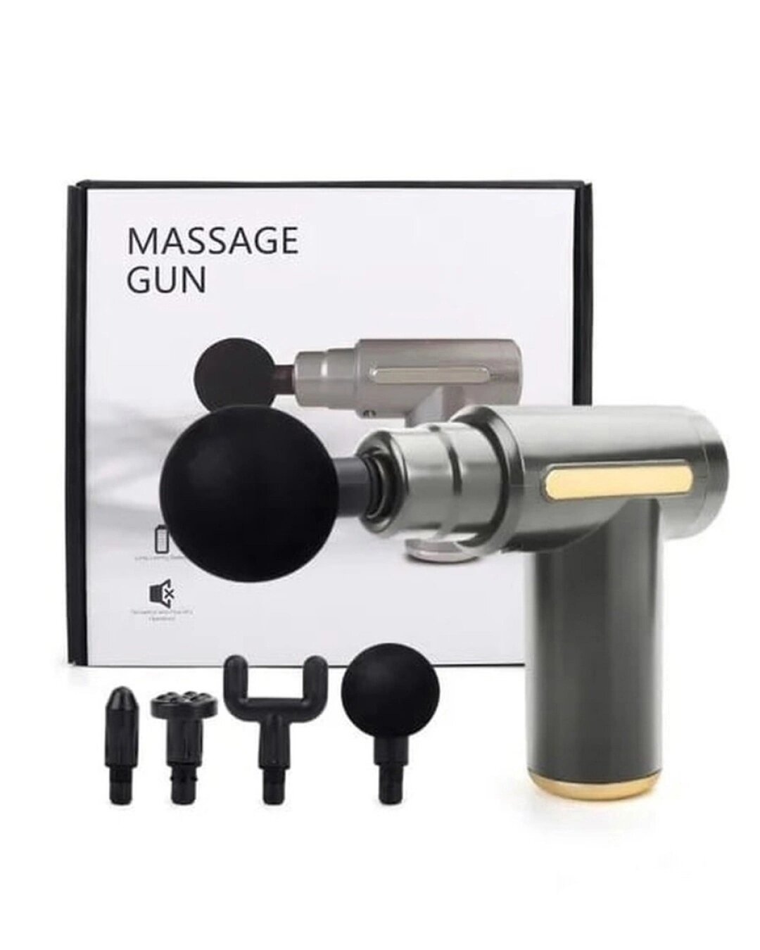 Перкуссионный массажер для тела электрический VIRG Mini Massage Gun, черный