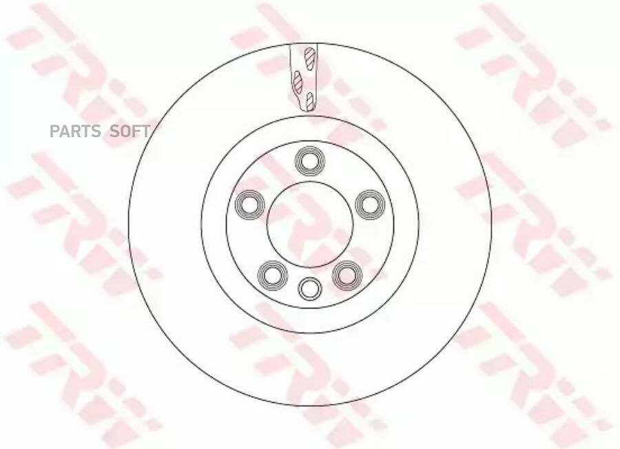 Диск тормозной передний VW TOUAREG (7L) 6.0 W12 DF6772S TRW DF6772S | цена за 1 шт