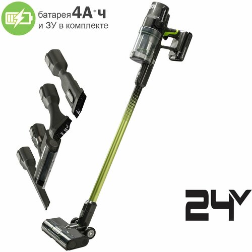 Пылесос беспроводной вертикальный аккумуляторный Greenworks Арт 4700607UB 24V с 1хАКБ 4 Ач и ЗУ 29990₽