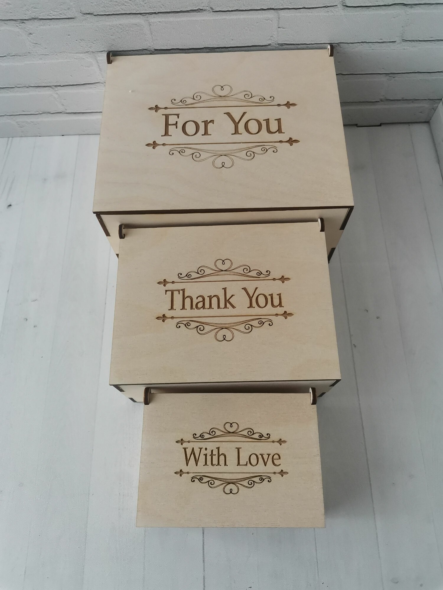 Подарочная коробка, набор подарочных коробочек из 3х шт.