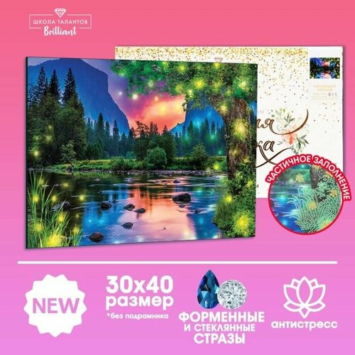 Алмазная мозаика форменными стразами Чарующий пейзаж 30х40 см 1693₽
