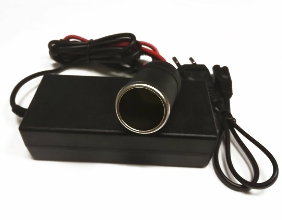 Адаптер сетевой с 220V на 12V 3A, с гнездом прикуривателя — фото 1