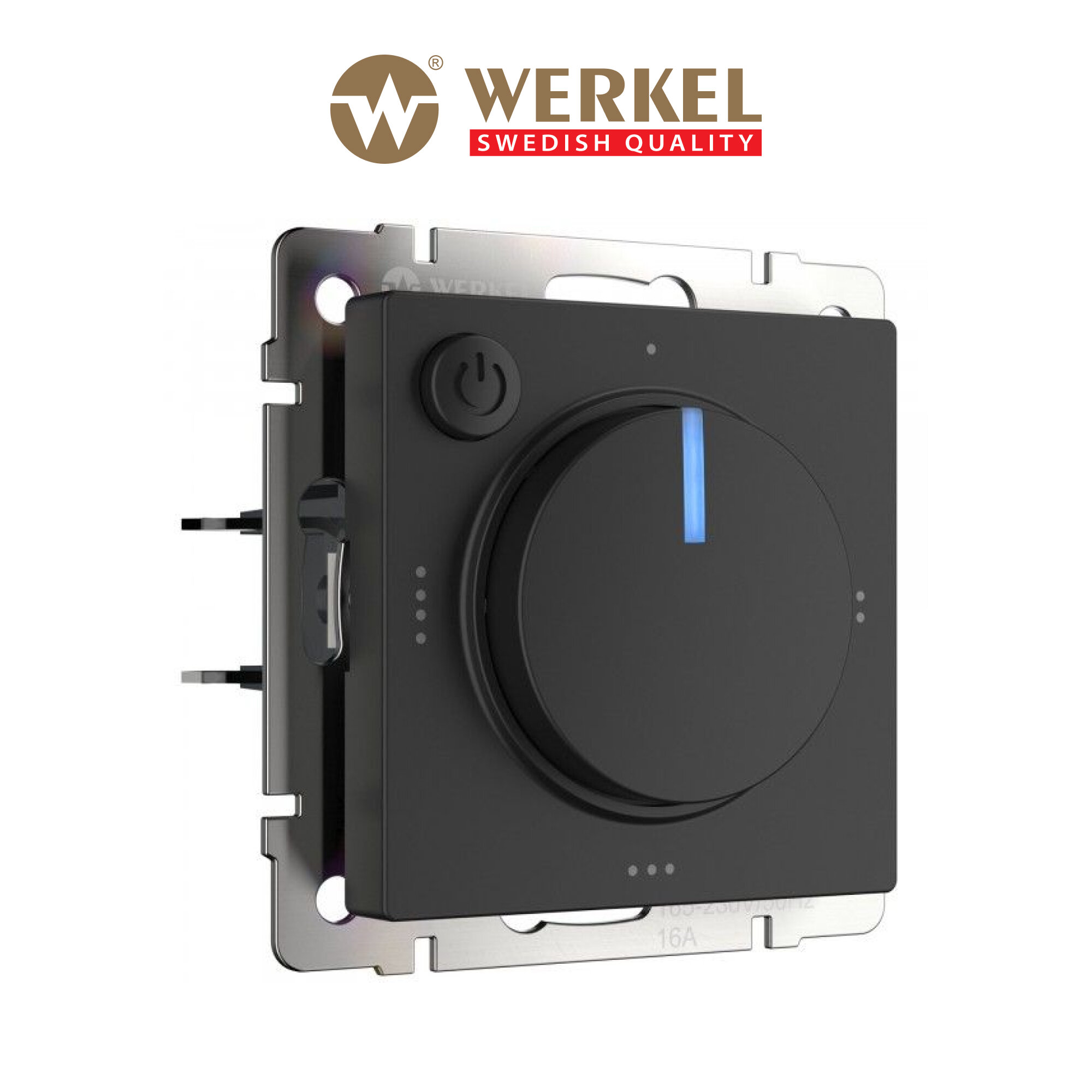 Терморегулятор электромеханический для теплого пола Werkel W1151108 черный IP20