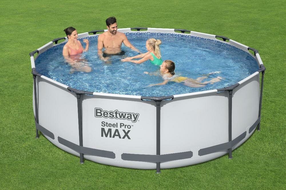 Каркасный бассейн BESTWAY 56418 366х100 см, 9150л, фильтр-насос 2006л/ч, лестница