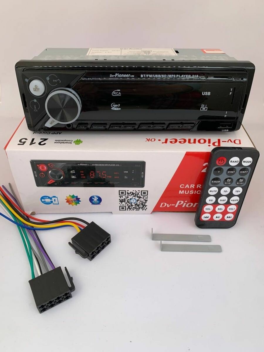 фото Магнитола для автомобиля с блютуз, bluetooth, USB