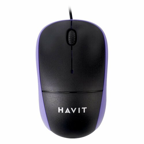 Мышь проводная Havit MS851 Black/Purple